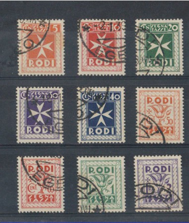 EGEO - 1934 - LOTTO/3213 - SEGNATASSE 9v. - USATI