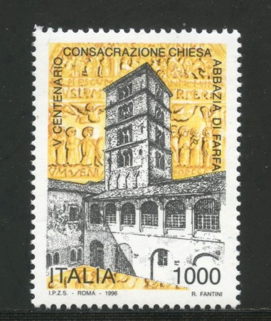 1996 - REPUBBLICA - ABBAZIA DI FARFA - NUOVO - LOTTO/2250N