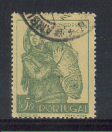 1951 - LOTTO/9735AU - PORTOGALLO - 50c. CONGRESSO PESCA - USATO