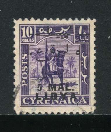 1951 - LIBIA EMISSIONI PER LA TRIPOLITANIA - 5 mal su 10 m. VIOLETTO - USATO - LOTTO/32017