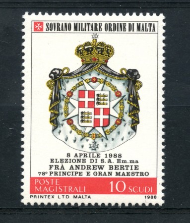 1988 - LOTTO/19517 - SMOM - ELEZIONE DI FRA' BERTIE - NUOVO