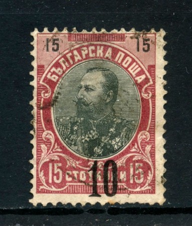 1903/09 - BULGARIA - 10 SU 15s. FERDINANDO I° - USATO - LOTTO/27127