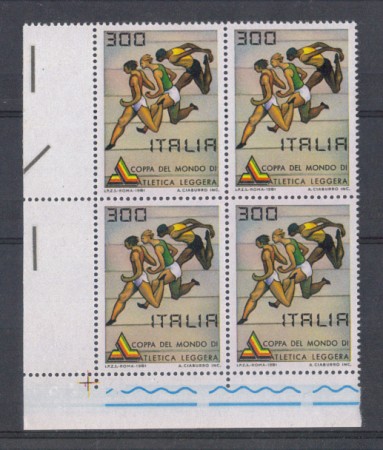 1981 - LOTTO/6747Q - REPUBBLICA - ATLETICA LEGGERA - QUARTINA