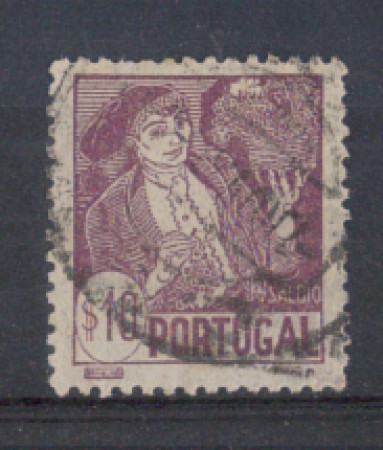 1941 - LOTTO/9708CU - PORTOGALLO - 10c. COSTUMI REGIONALI-  USAT