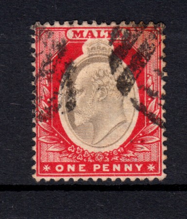 1903/04 - LOTTO/14448 - MALTA - 1p. ROSSO RE EDOARDO - USATO
