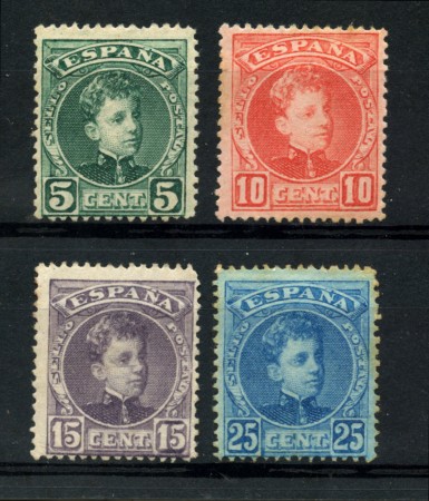 1901 - LOTTO/18673 - SPAGNA - EFFIGIE RE ALFONSO  4v. NUOVI SENZA GOMMA