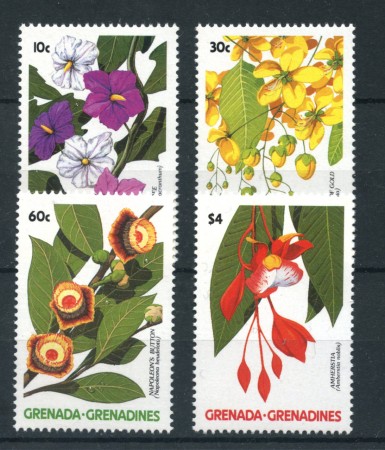 1988 - GRENADINES - LOTTO/19712 - FIORI E ARBUSTI 4v. - NUOVI