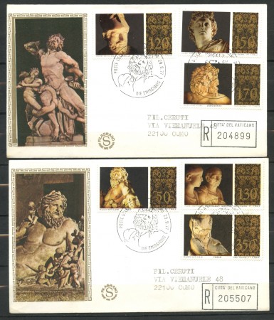 1977 - VATICANO - MUSEI VATICANI ARTE CLASSICA - 2 BUSTE FDC FILAGRANO VIAGGIATE - LOTTO/27741