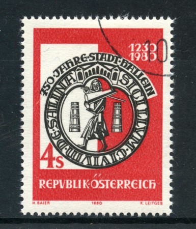 1980 - AUSTRIA - CITTA' DI HALLEIN - USATO - LOTTO/28196