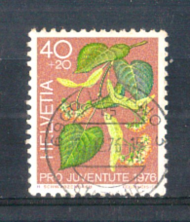 1976 - LOTTO/SVI1015U - SVIZZERA - 40+20c. PRO JUVENTUTE TIGLIO - USATO