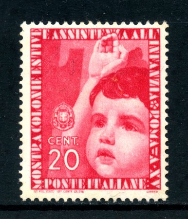 1937 - REGNO - 20c. MOSTRA COLONIE ESTIVE - NUOVO - LOTTO/26366