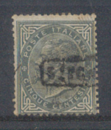 1863 - LOTTO/REG16DU - REGNO - 5c. VERDE- TIR.TORINO - USATO