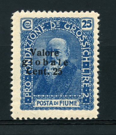 1919 - LOTTO/14886 - FIUME - 25 SU 25c. VALORE GLOBALE - LING.
