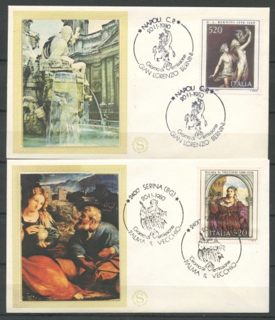 1980 - REPUBBLICA - ARTE ITALIANA - 2 FDC FILAGRANO - LOTTO/27412