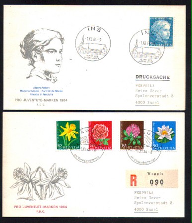 1964 - LBF/4146 - SVIZZERA - PRO JUVENTUTE  5v. - BUSTA FDC