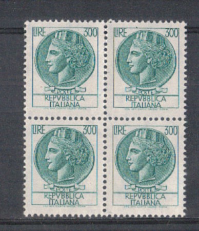 1972 - LOTTO/6559Q - REPUBBLICA - 300 L. SIRACUSANA QUARTINA