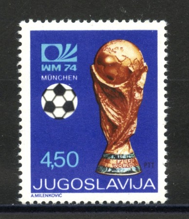 1974 - JUGOSLAVIA - MONDIALI DI CALCIO A MONACO - NUOVO - LOTTO/35610