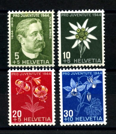1944 - SVIZZERA - LOTTO/39376 - PRO JUVENTUTE 4v. - NUOVI
