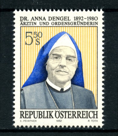 1992 - LOTTO/16434 - AUSTRIA - ANNA DENGEL - NUOVO