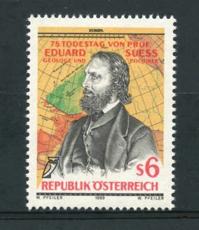 1989 - LOTTO/23447 - AUSTRIA - EDUARD SUESS GEOLOGO - NUOVO