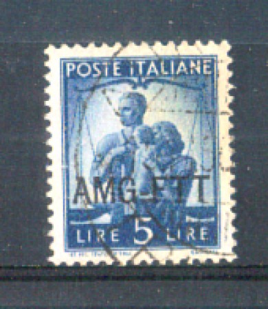 1949 - LOTTO/10239U - TRUESTE A - 5 LIRE DEMOCRATICA USATO