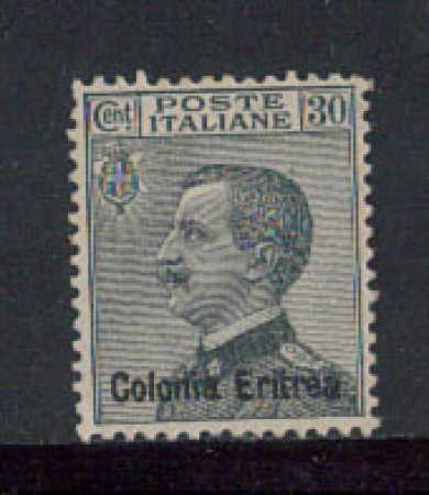 1925 - LOTTO/ERIT94L - ERITREA - 30c. GRIGIO NERO - LING.