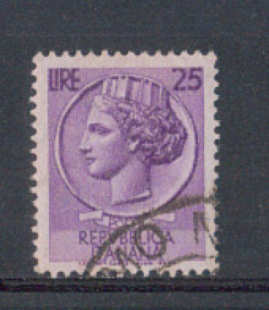 1955 - LOTTO/6270U - REPUNBBLICA - 25 L. SIRACUSANA USATO