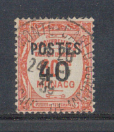 1937 - LOTTO/8547UA - MONACO - 40c. SU 60c. ROSSO - USATO