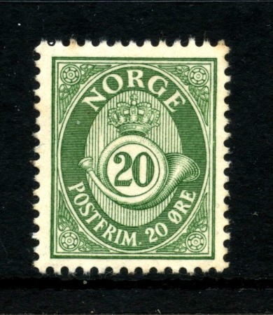 1921/29 - NORVEGIA - LOTTO/48380 - 20 ore VERDE OLIVA CORNO DI POSTA - NUOVO