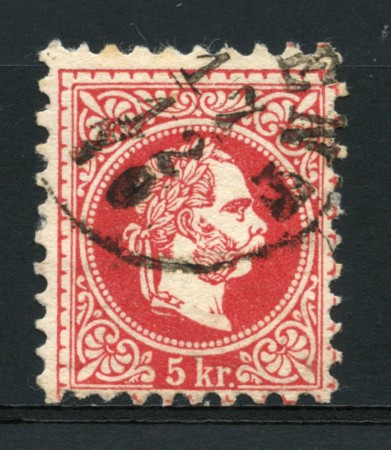 1867 - LOTTO/14153 - AUSTRIA - 5 Kr. ROSSO - USATO