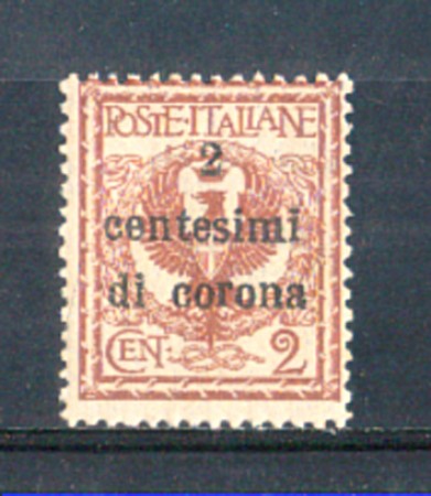 1919 - LOTTO/TT2NV - TRENTO e TRIESTE - 2 CENT. SU 2 CENT. ROSSO BRUNO VARIETA'
