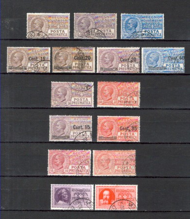 1913/28 - LOTTO/11251 - REGNO - POSTA PNEUMATICA COLLEZIONE USATA