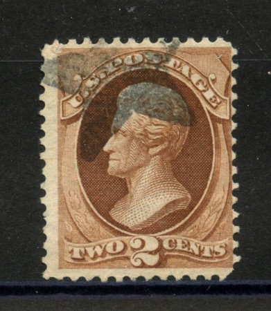 1870 - STATI UNITI - LOTTO/40836 - 2 CENT. BRUNO ROSSO A, JACKSON - USATO