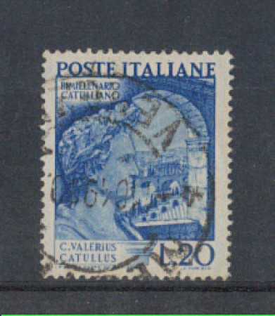 1949 - LOTTO/6090U - REPUBBLICA - 20 LIRE CATULLO USATO