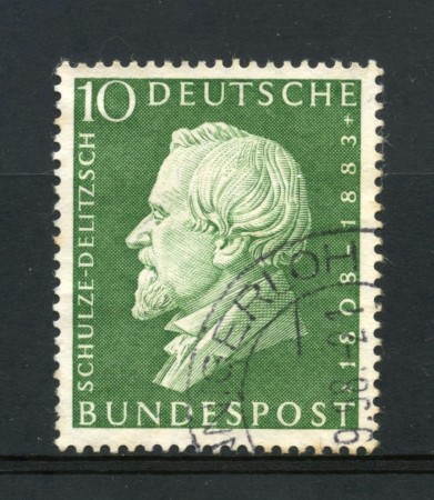 1958 - GERMANIA FEDERALE - 10p.  SCHULZE  DELITZSCH  - USATO . LOTTO/30833U