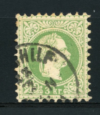 1874 - LOTTO/14144 - AUSTRIA - 3k. VERDE - USATO