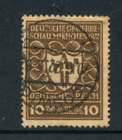1922 - LOTTO/17827 - GERMANIA REICH - 10m. EXPO DI MONACO - USATO
