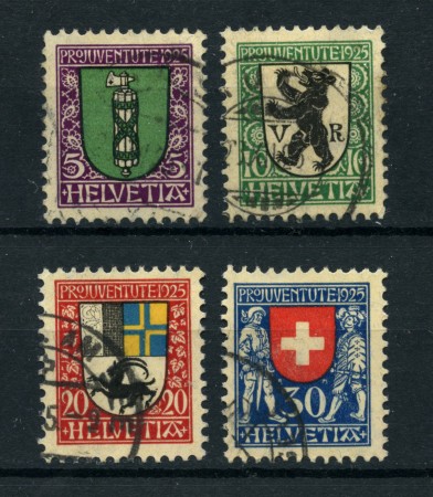 1925 - LOTTO/22260 - SVIZZERA - PRO JUVENTUTE 4v. - USATI
