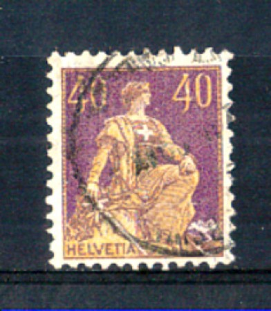 1908 - LOTTO/SVI123AU - SVIZZERA - 40c. VIOLA E GIALLO - USATO