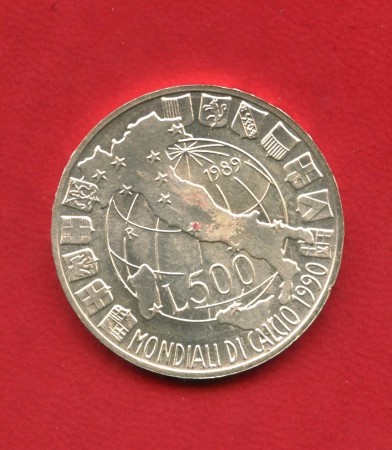 1989 - REPUBBLICA - 500 LIRE ARG. MONDIALI CALCIO - LOTTO/M37402