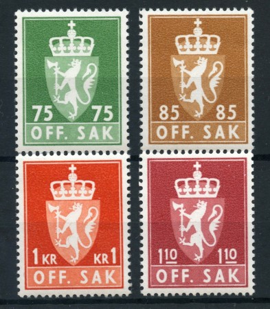 1973/74 - NORVEGIA - SERVIZIO 4v. - NUOVI - LOTTO/28388
