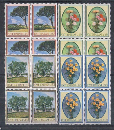 1966 - LOTTO/6451Q - REPUBBLICA - FLORA 4v- QUARTINE