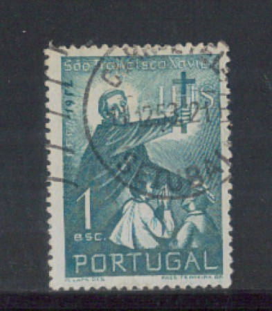 1952 - LOTTO/9744AU - PORTOGALLO - 1e. S.F. SAVERIO - USATO