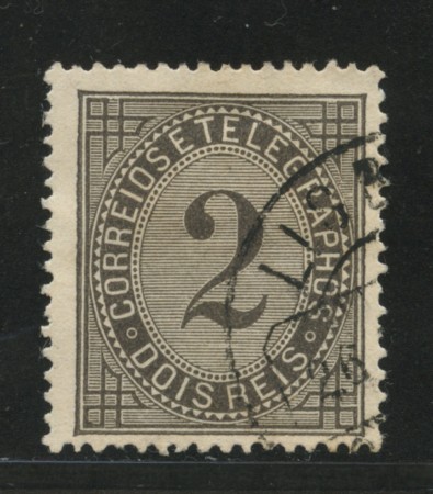 1882/87 - LOTTO/13943 - PORTOGALLO - 2r. NERO - USATO