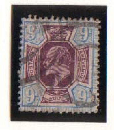 1902 - LOTTO/1842 -  GRAN BRETAGNA - 9p. AZZURRO VIOLA - USATO