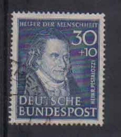 1951 - LOTTO/3602 - GERMANIA FEDERALE - 30+10p.  PESTALOZZI - US