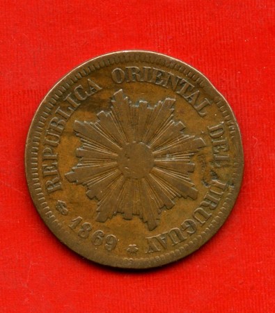 1869A - URUGUAY - LOTTO/M47489 - 2 CENTIMOS  BRONZO ZECCA A