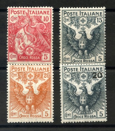 1915 - REGNO D'ITALIA - LOTTO/37935 - CROCE ROSSA 4v. - NUOVI/TL