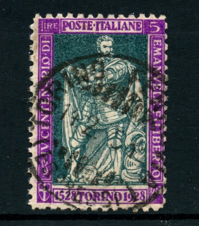 1928 - LOTTO/24425 - REGNO - 5 Lire  EMANUELE FILIBERTO - USATO