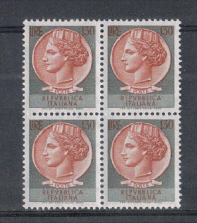 1966 - LOTTO/6449Q - REPUBBLICA - 130 L. SIRACUSANA QUARTINA